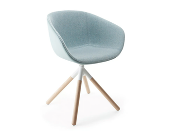 MAYA 4T UP - Trestle-based fabric chair with armrests by SOFTLINE 1979 - view 2